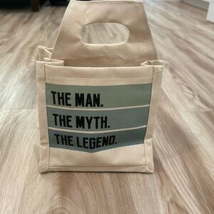 The man the myth the legend beer bottle carrying bag